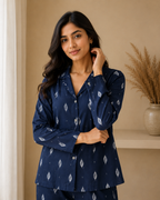 Leaf Printed Cotton Unstitched Co-Ord Set Fabric