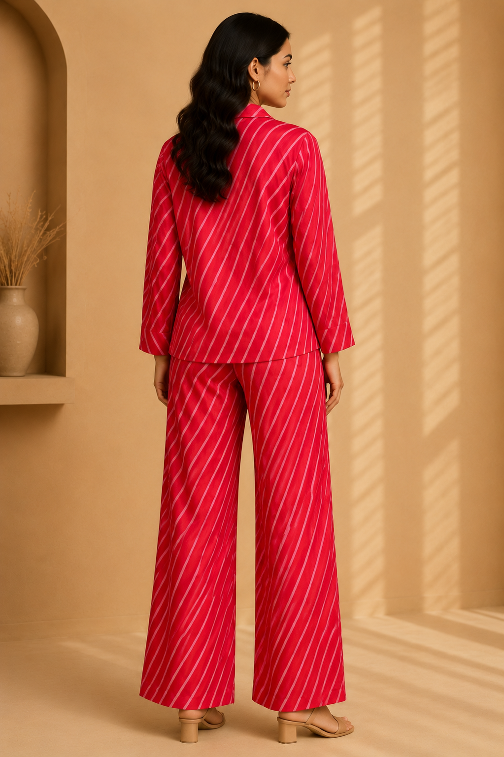 Leheriya Printed Premium Cotton Unstitched Suit Fabric Set With Bottom