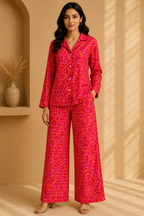 Rani Pink Bandhani Printed Premium Cotton Unstitched Fabric